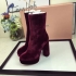 MIU MIU Leather-trimmed velvet ankle boots